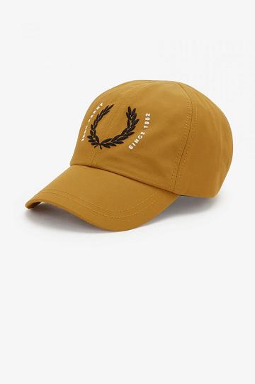 Camel Fred Perry Laurel Wreath Ripstop Men's Hats | PH 1078RVDW